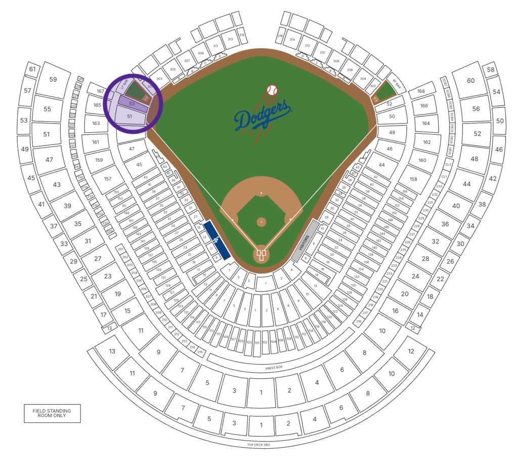 ドジャースタジアムの座席比較|④ 53FD Row H|2026年3月26日