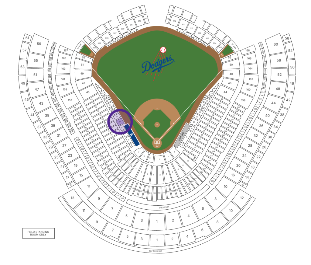 ドジャースタジアムの座席比較|⑦ 27BL Row 2|2026年3月31日