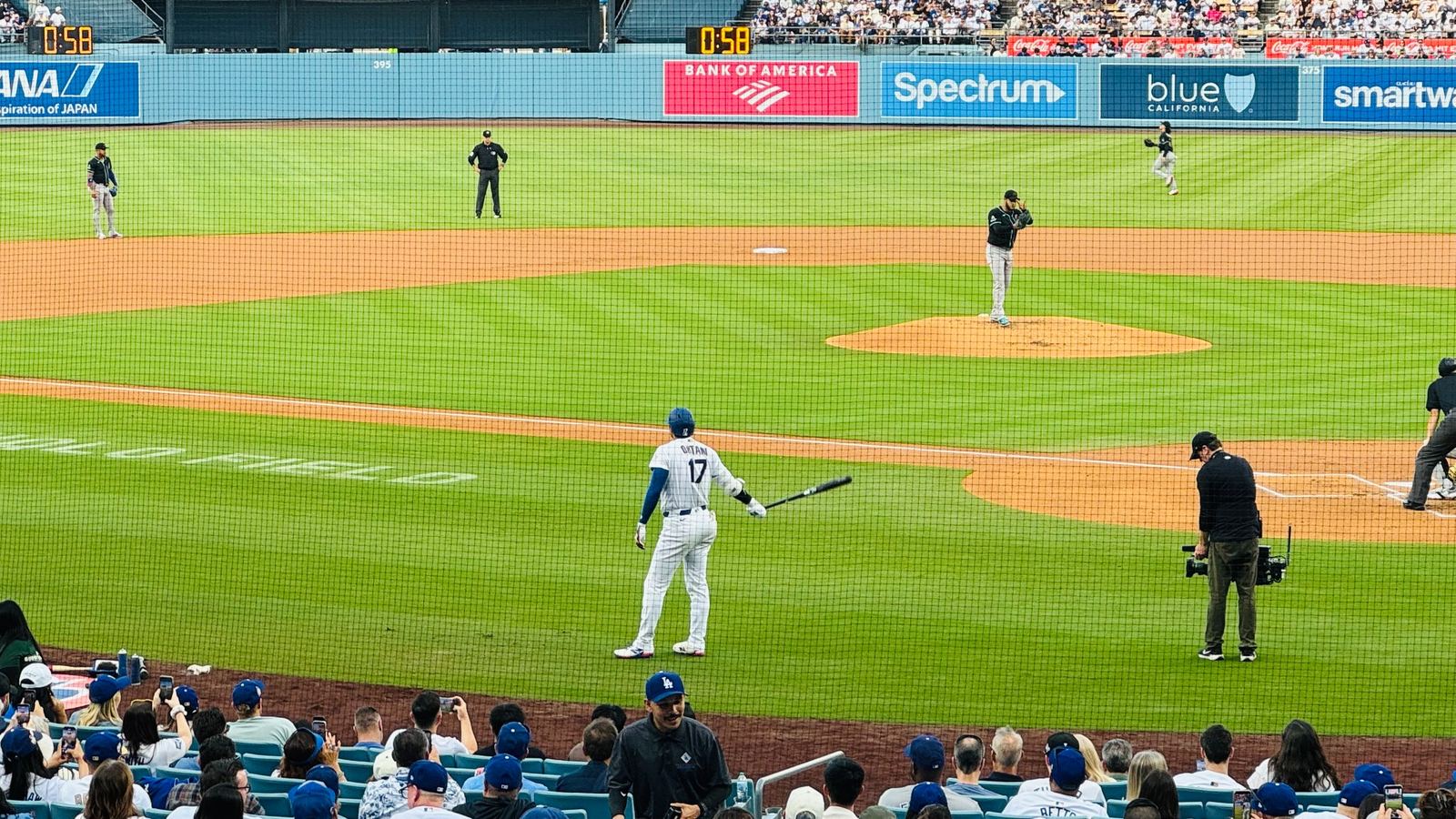 3FD V列から見た大谷翔平のネクストバッターズサークル