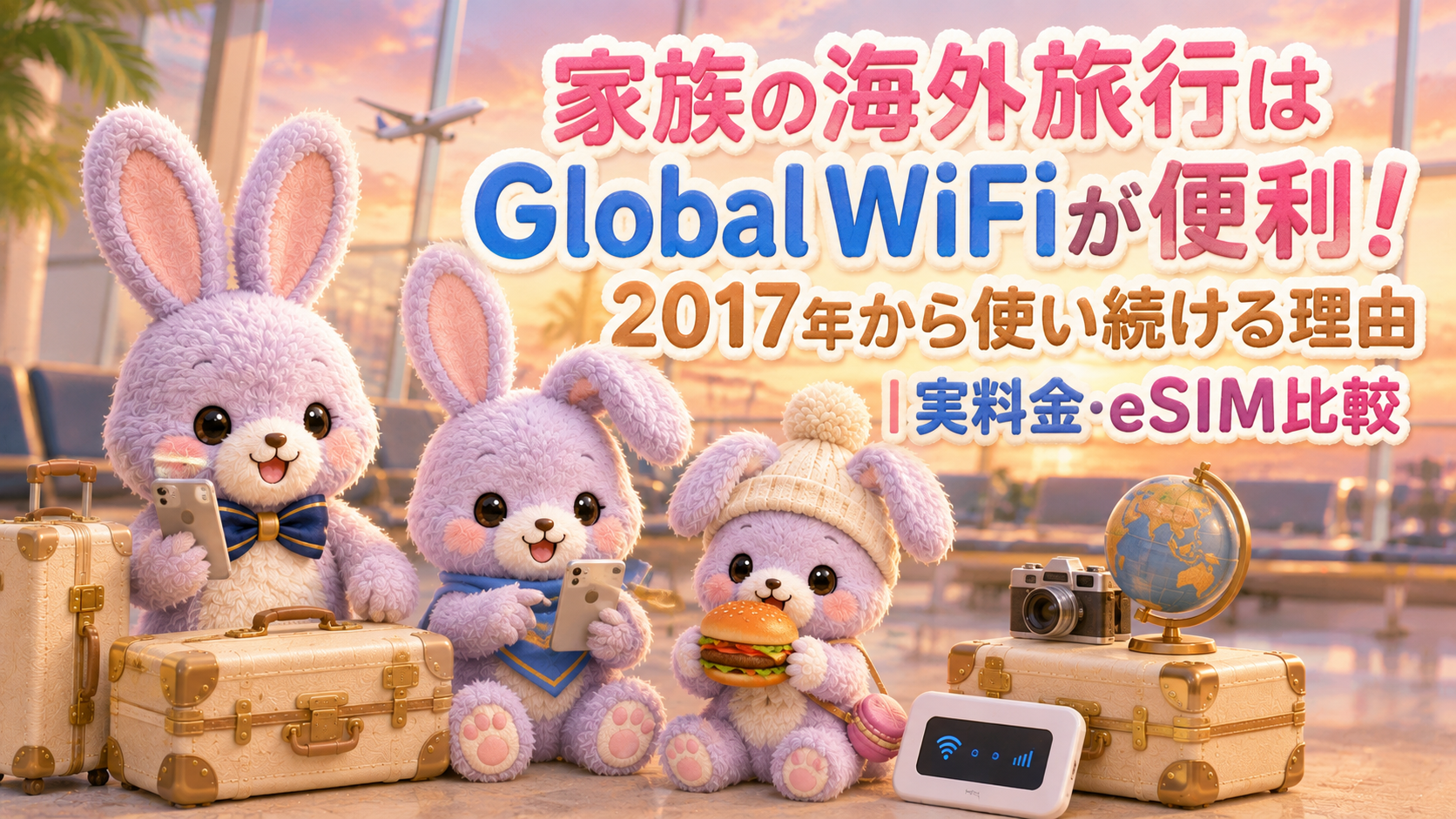 家族の海外旅行はGlobal WiFiが便利!2017年から使い続ける理由|実料金・eSIM比較