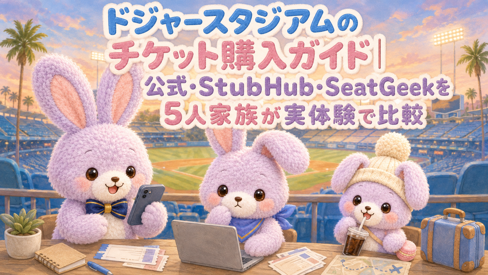 ドジャースチケットの買い方|公式・StubHub・SeatGeekを5人家族が実体験で比較(SeatGeekは我が家のカードで決済できず)