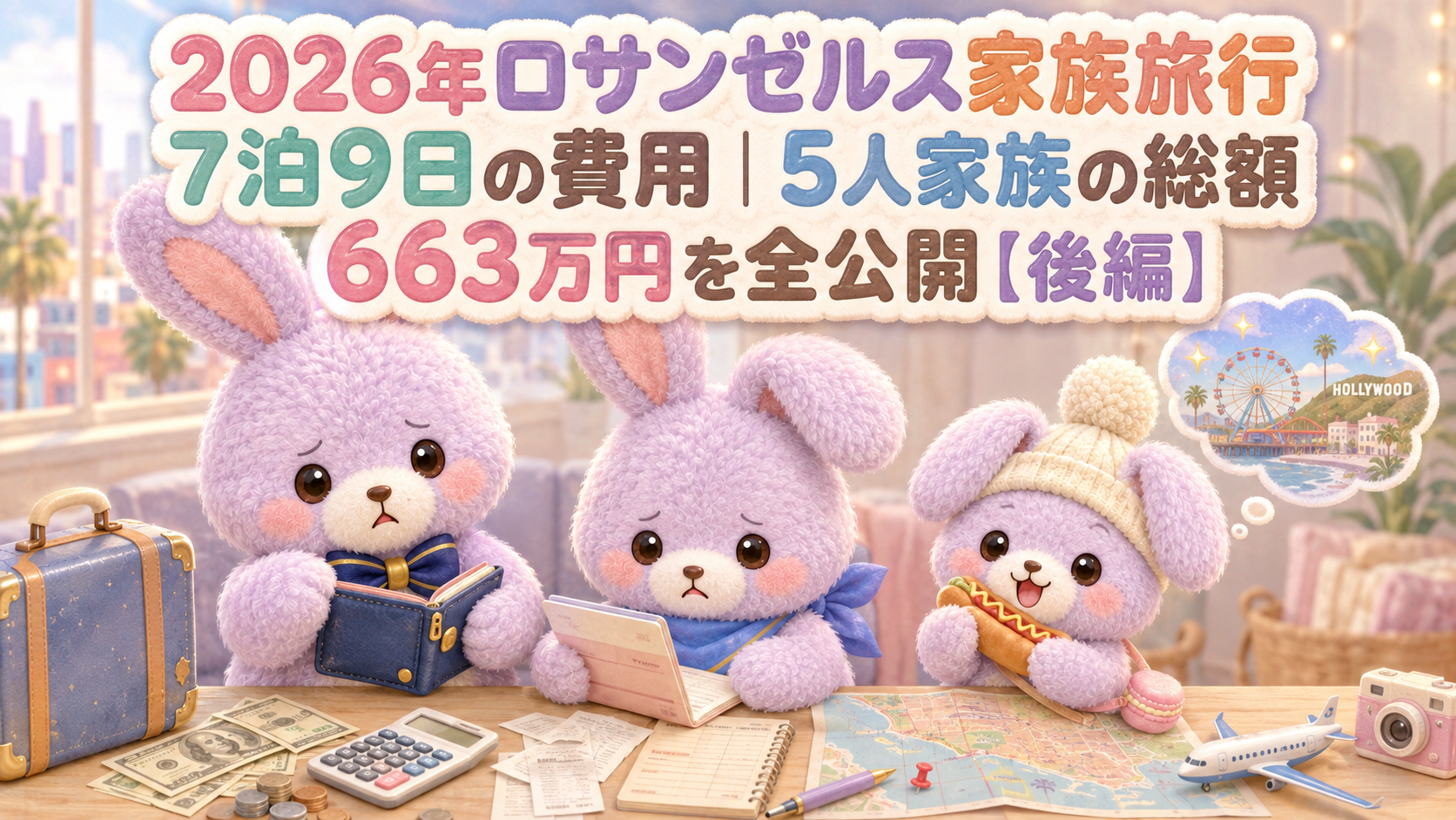 2026年ロサンゼルス家族旅行7泊9日の費用｜5人家族の総額663万円を全公開【後編】