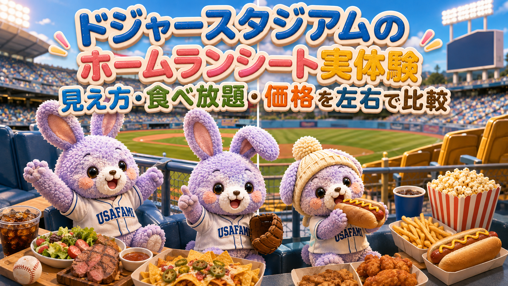 ドジャースタジアム ホームランシート｜食べ放題・見え方・左右の違い