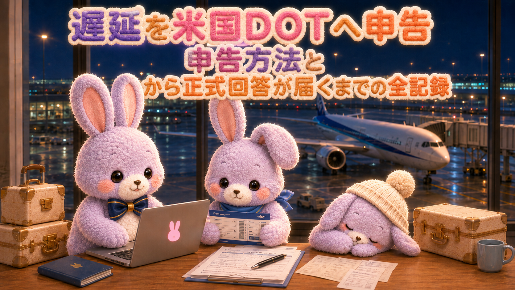 ANAの遅延を米国DOTへ申告|申告方法とANAから正式回答が届くまでの全記録