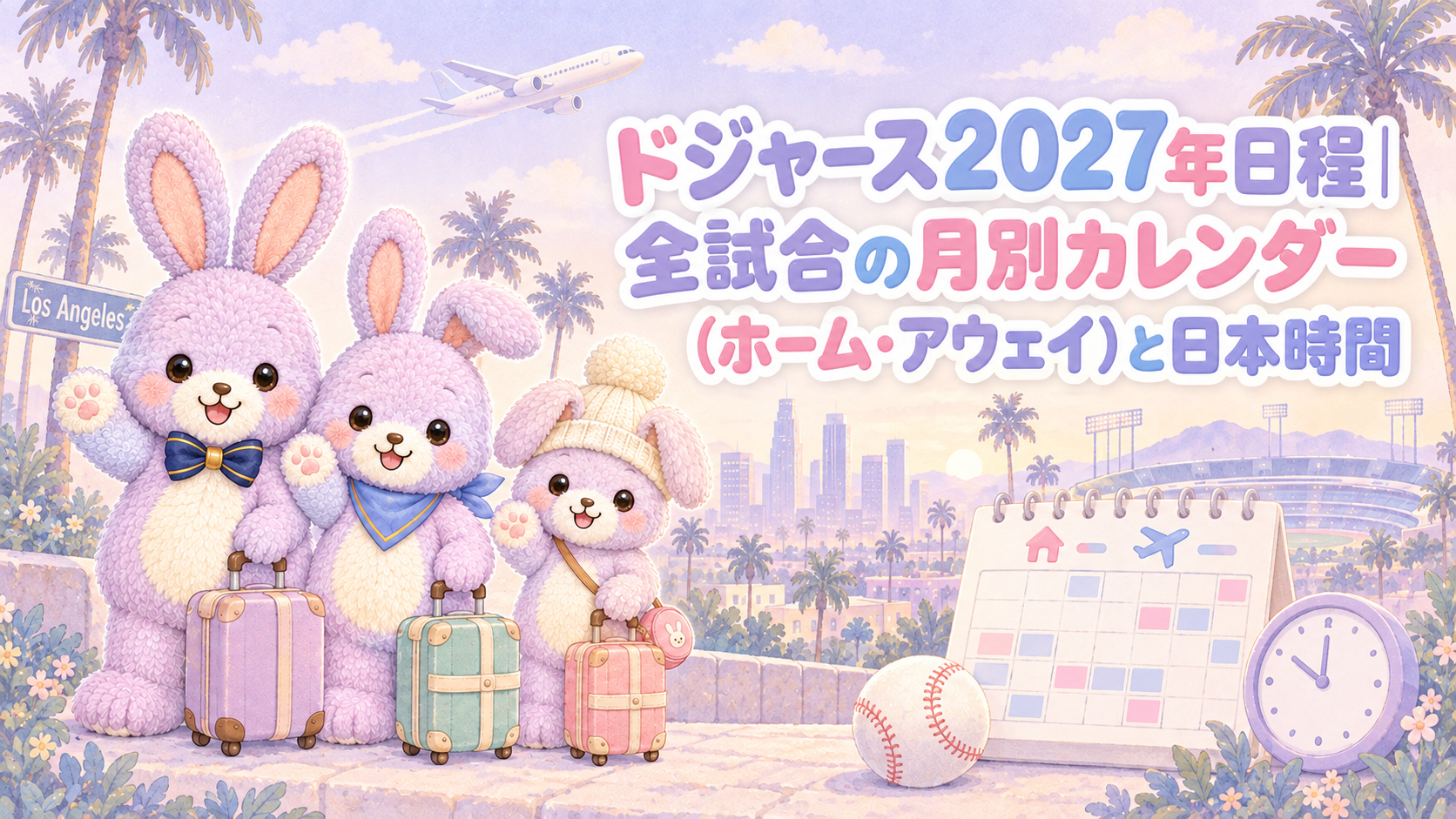 ドジャース2027年日程|開幕戦は3月25日ブレーブス戦、全162試合の月別カレンダーと日本時間