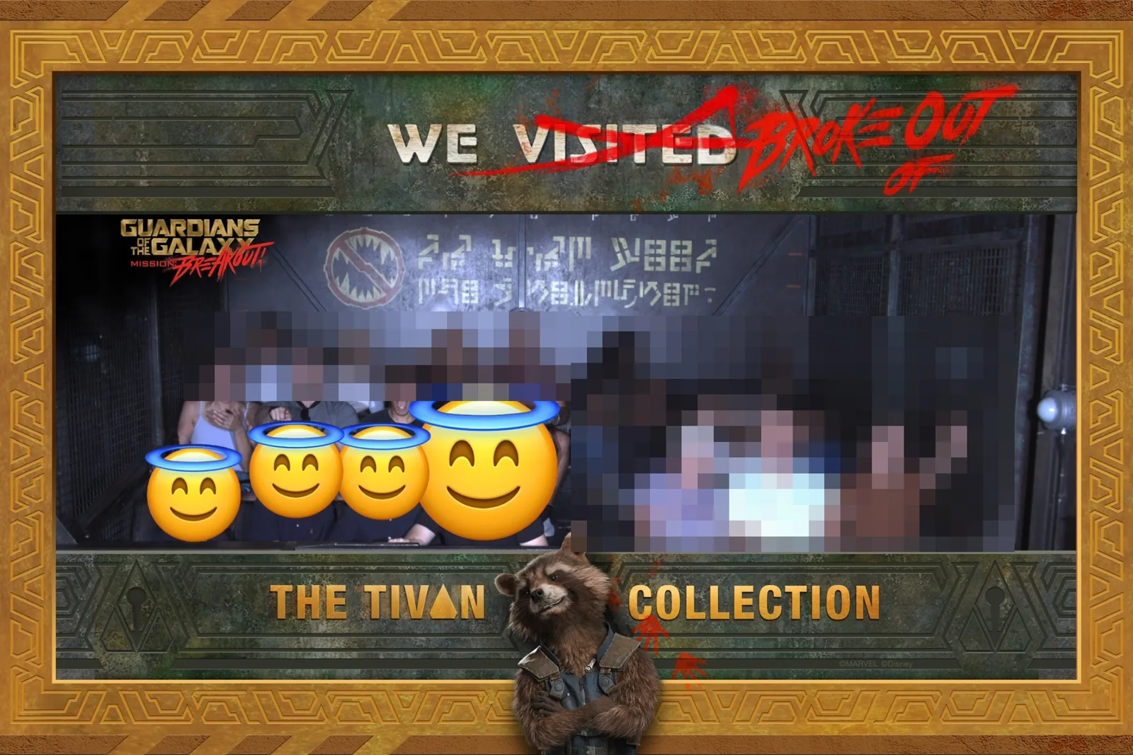 Guardians of the Galaxy Mission BREAKOUTを家族で体験した乗車写真