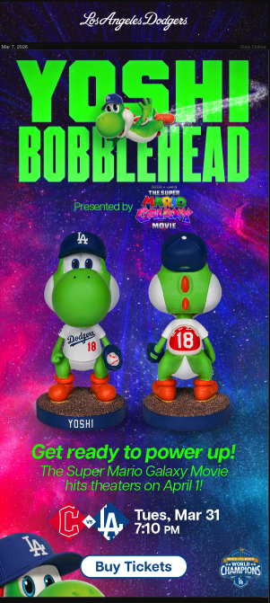 Mystery Bobbleheadの正体がヨッシーだと分かり、3月31日の優先度が一気に上がりました。