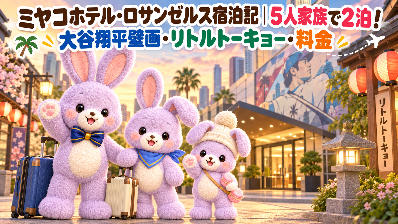 ミヤコホテル ロサンゼルスの口コミ|5人家族で2泊した本音(料金・Little Tokyo・大谷翔平壁画・治安)