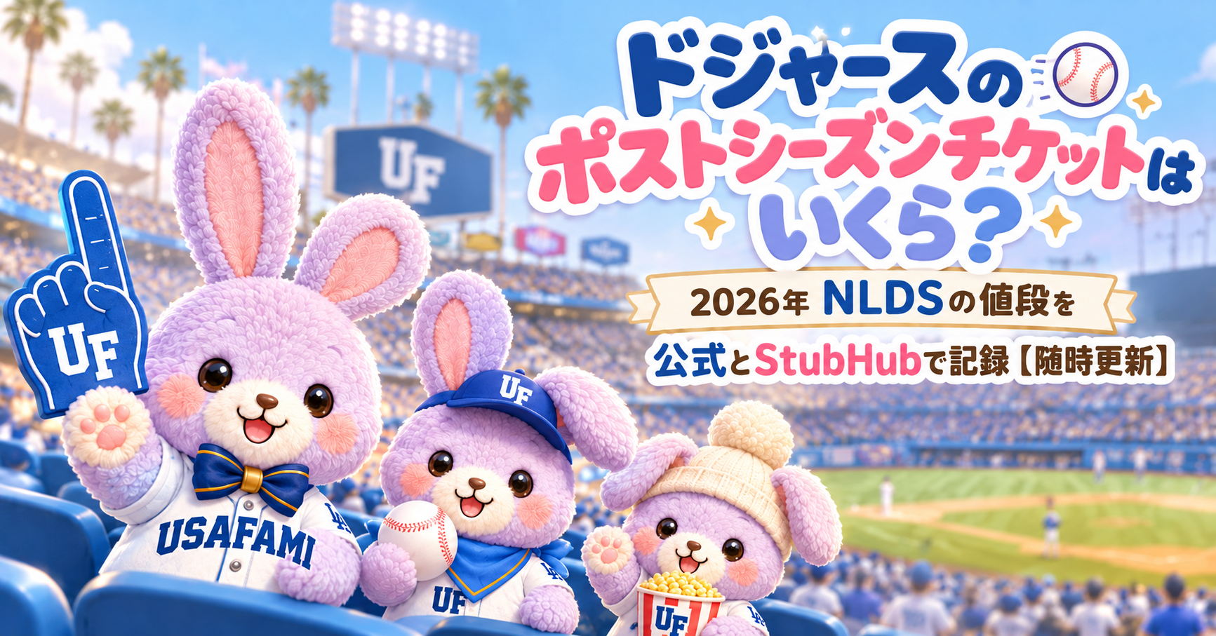 ドジャースのポストシーズンチケットはいくら？2026年NLDS・NLCSの値段推移を記録｜DG・BLの場所も【随時更新】