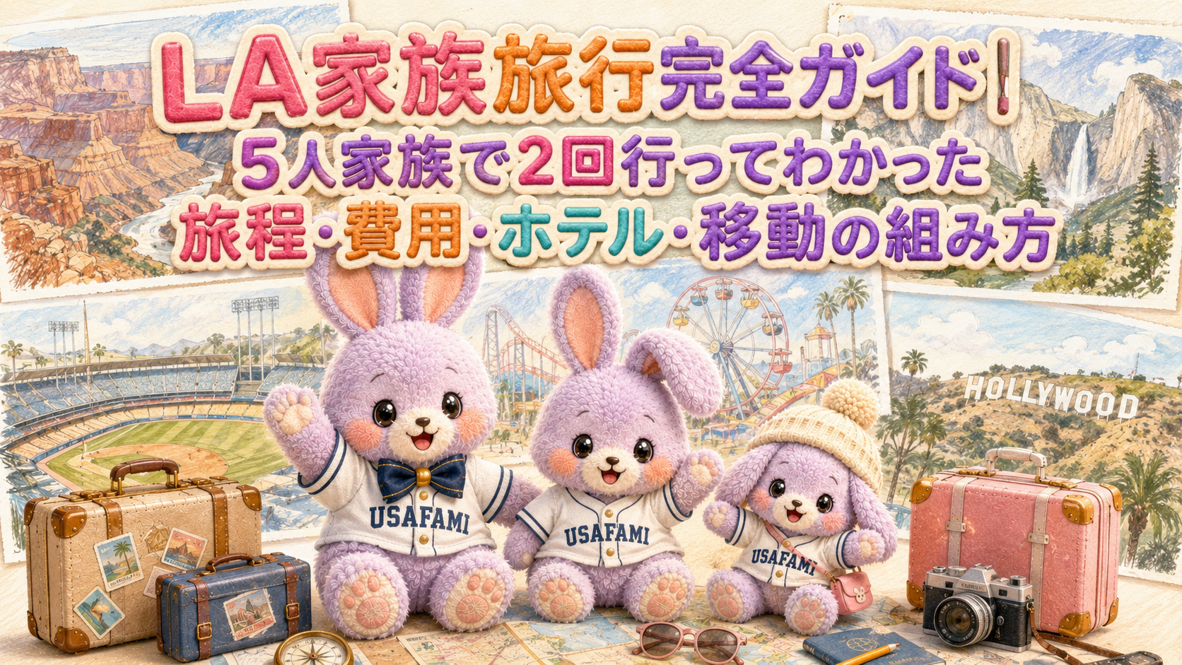 LA家族旅行完全ガイド|5人家族で2回行ってわかった旅程・費用・ホテル・移動の組み方