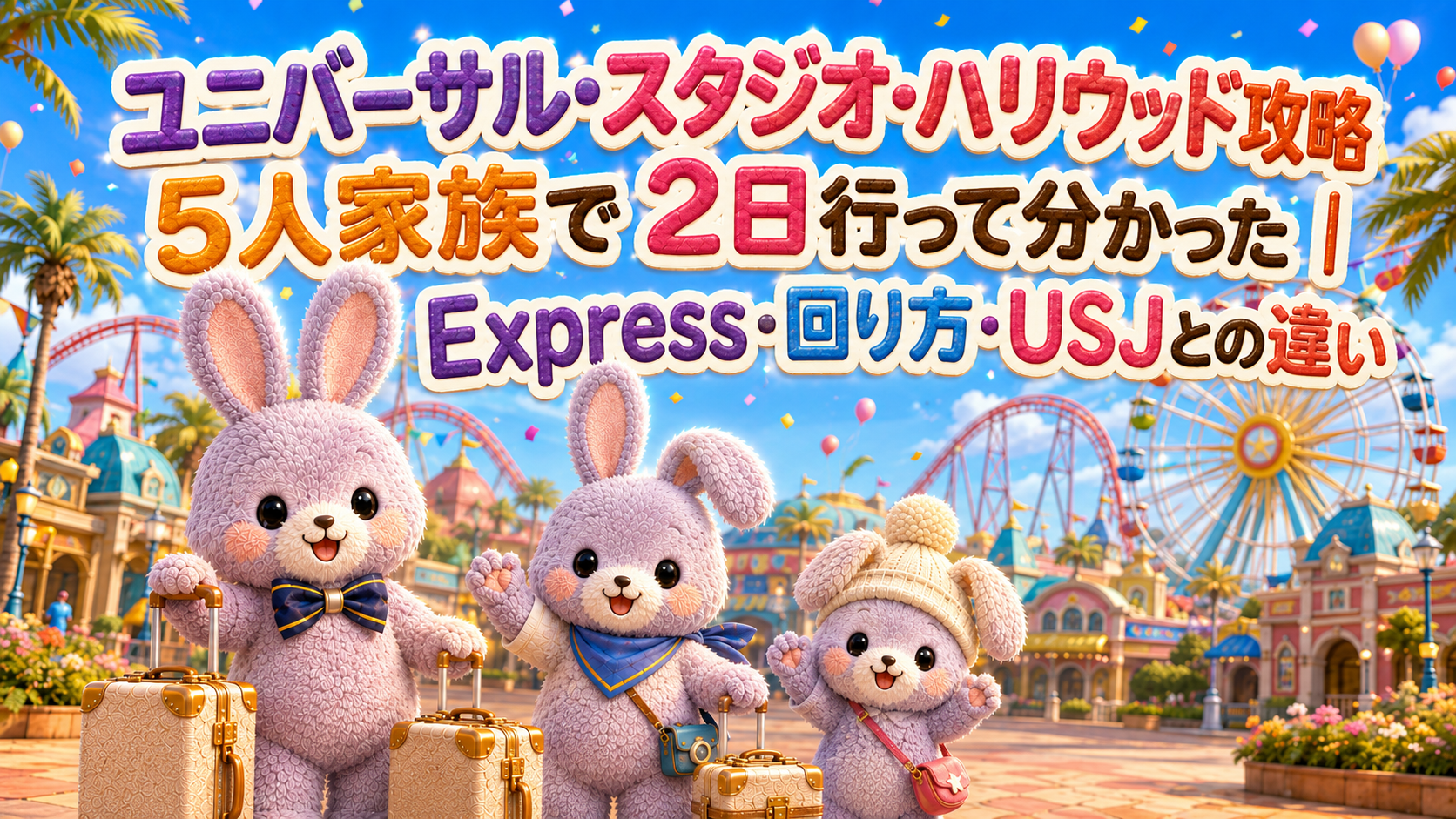 ユニバーサル・スタジオ・ハリウッド攻略｜5人家族で2日行って分かったExpress・回り方・USJとの違い