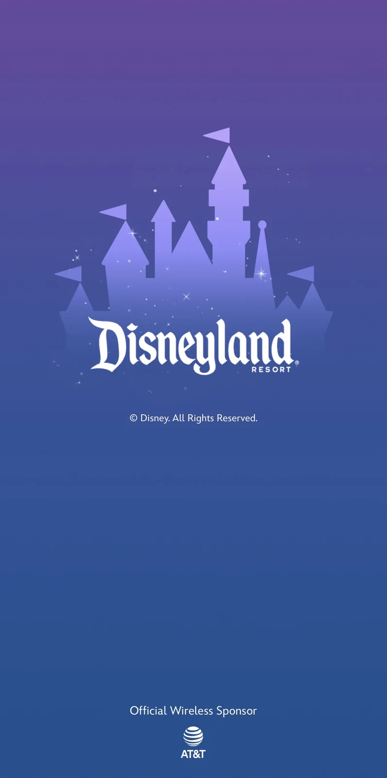 Disneyland Resort公式スマホアプリの起動画面